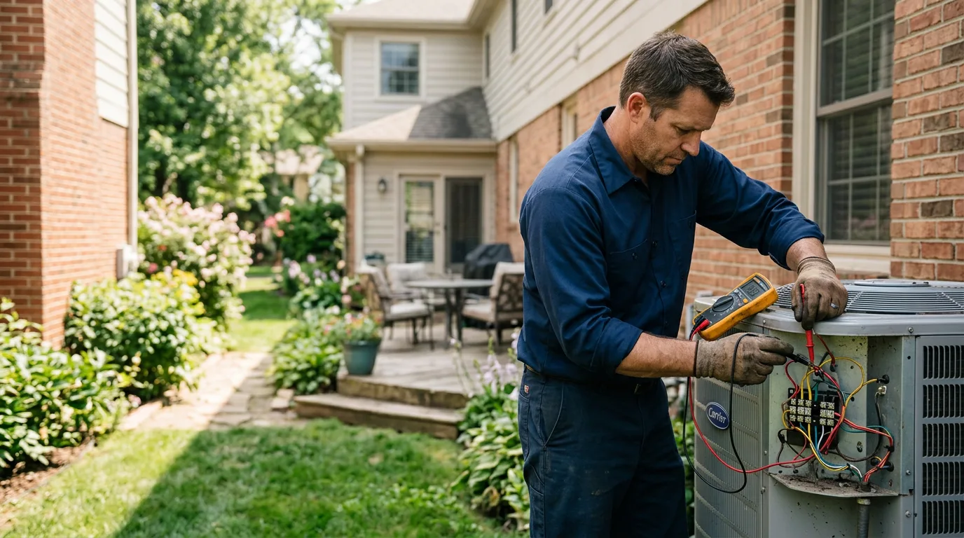 HVAC technician working near Clearfield, IA